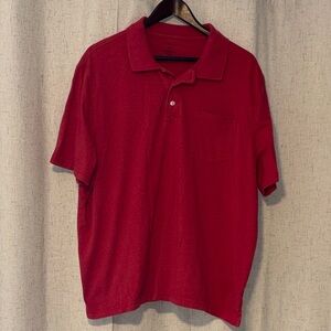 George Men's Red Short-Sleeve Polo with Chest Pocket
